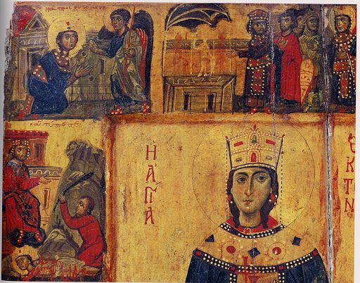 Св. великомучениця Катерина з житієм (фрагмент)  з монастиря св. Катерини на Синаї, Єгипет, ХІІІ ст. - фото 61740