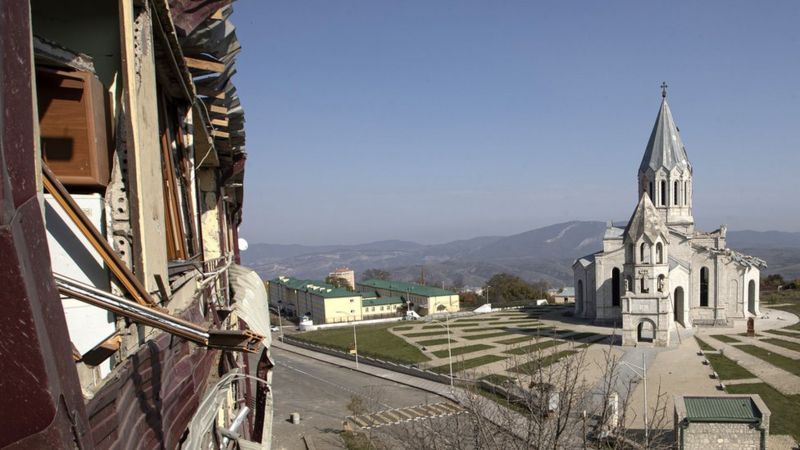 Місто Шуша і церква Газанчецоц (Христа Всеспасителя) за підсумками другої війни опинилися під контролем Азербайджану - фото 64460