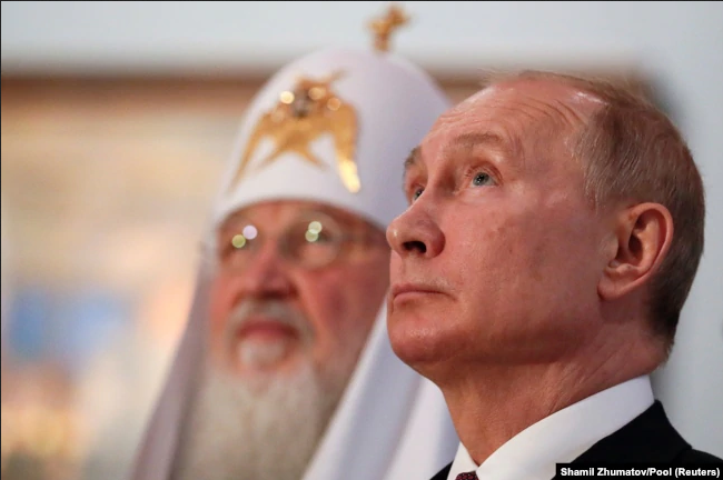 Президент Росії Володимир Путін (праворуч) і Московський патріарх Кирило. Москва, 4 листопада 2019 року - фото 67821