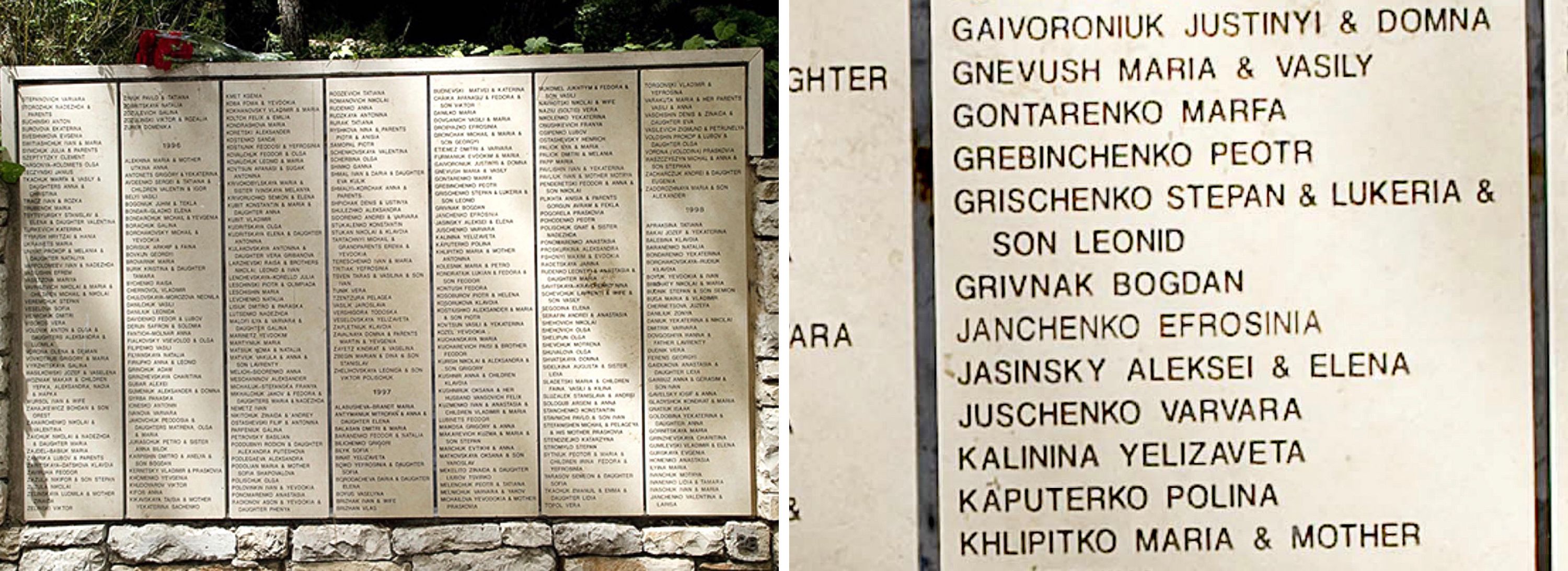 A Wall of Honor at Yad Vashem. Here, wall 28 honors a portion of the Ukrainian Righteous, including Bohdan Hryvnak of Chesnyky - фото 72365