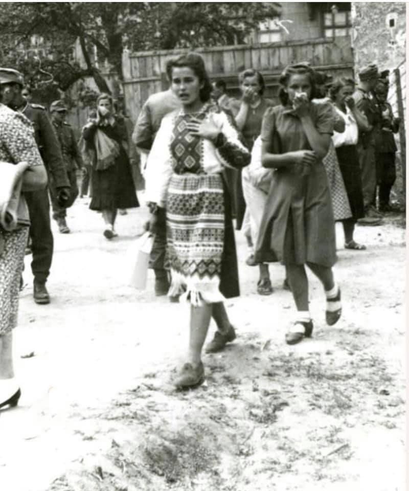 Українка виходить шокована від побаченого з тюрми НКВС в липні 1941 року. За цю фотографію та опубліковану історію заблокували Устину Стефанчук - фото 75151