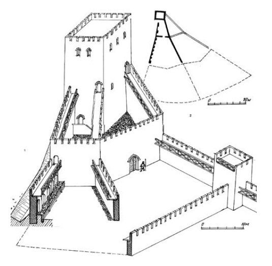 A variant of the graphic reconstruction of the upper Tyagin fortress - фото 76583