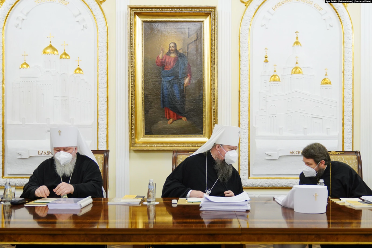Заседание Синода РПЦ в патриаршей резиденции Данилова монастыря 29 декабря 2021 года - фото 86258
