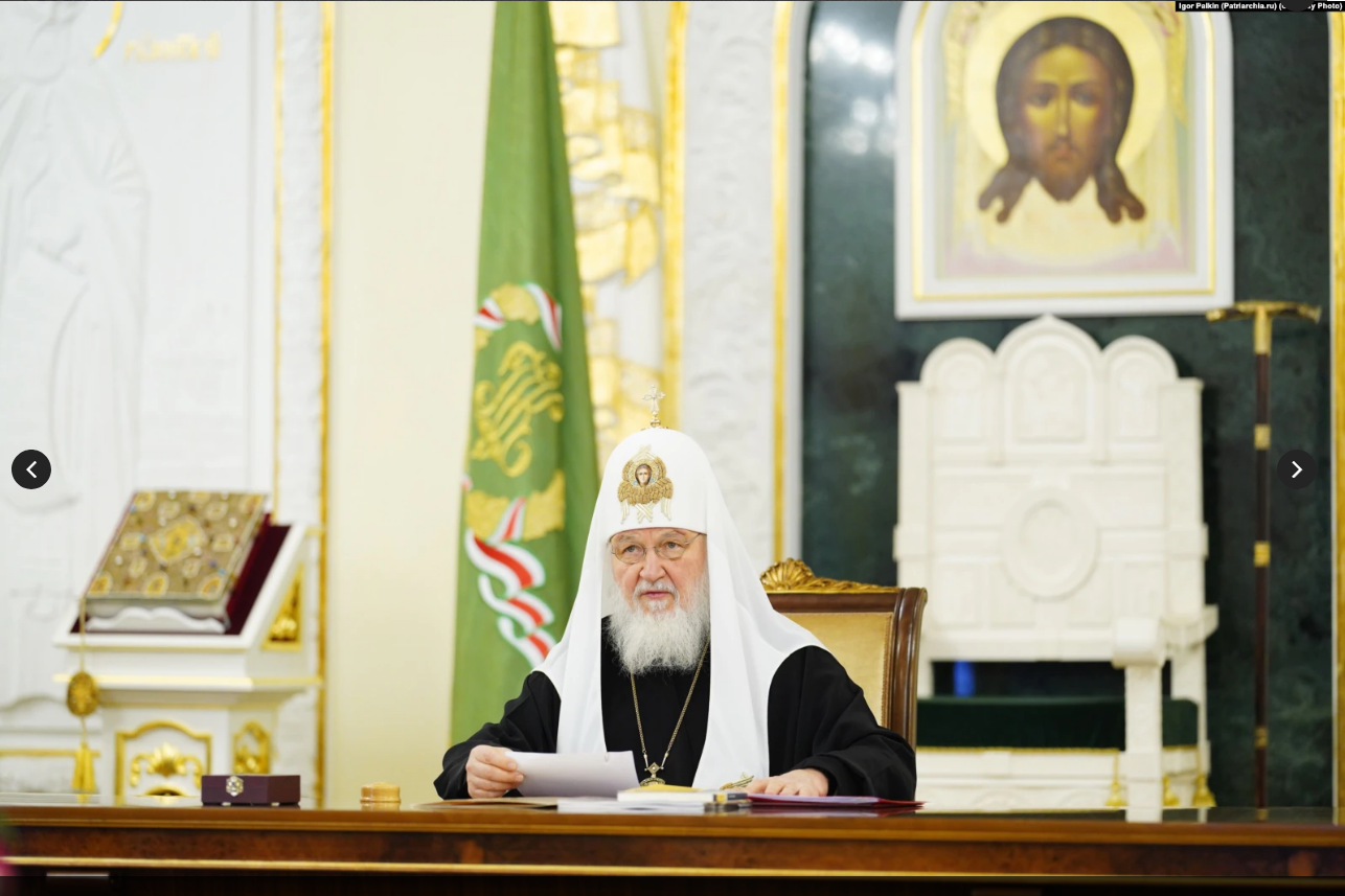 Патриарх Кирилл на заседании Синода РПЦ 29 декабря 2021 года - фото 86259