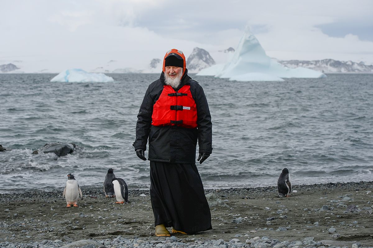 Патриарх с пингвинами - фото 87556