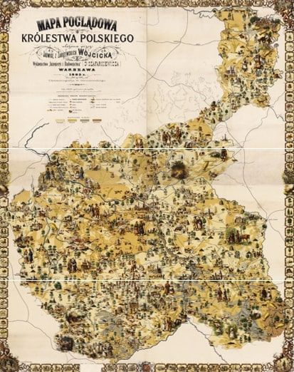Мапа Польського Королівства (1815-1830) - фото 91120