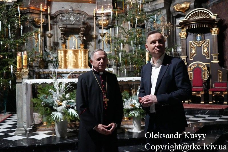 Президент Польщі відвідав катедральний собор РКЦ у Львові - фото 106692