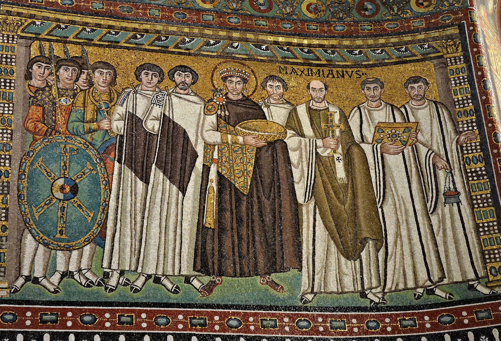 Імп. Юстиніан І і Велізарій. Мозаїка. Равенна, церква Св. Віталія - фото 113532