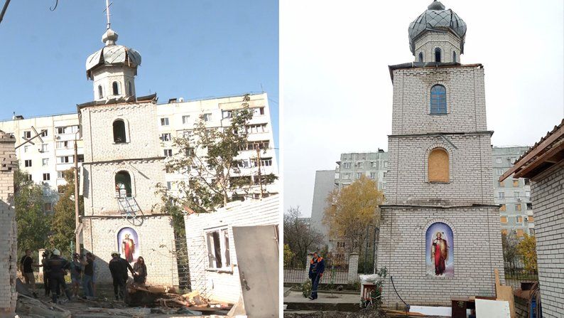 У Запоріжжі відновлюють храм, зруйнований російською ракетою - фото 124399