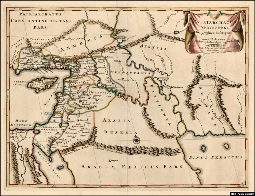 Голландська карта 1700 року Patriarchatus Antiocheni Geographica Descriptio, на якій показані обшири Антіохійського патріархату - 145901 Голландська карта 1700 року Patriarchatus Antiocheni Geographica Descriptio, на якій показані обшири Антіохійського патріархату - фото 145901