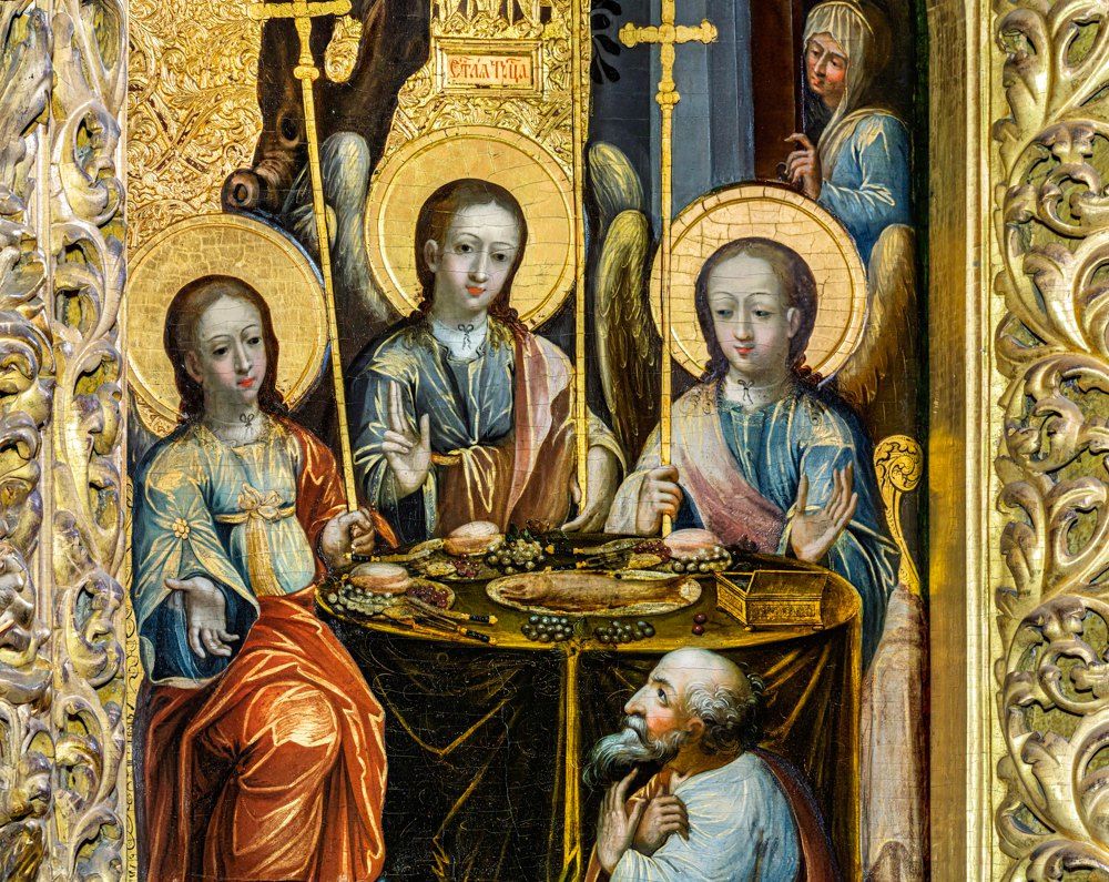 Фреска «Старозавітна Трійця, або Гостинність Авраама». - 156337 Фреска «Старозавітна Трійця, або Гостинність Авраама». - фото 156337