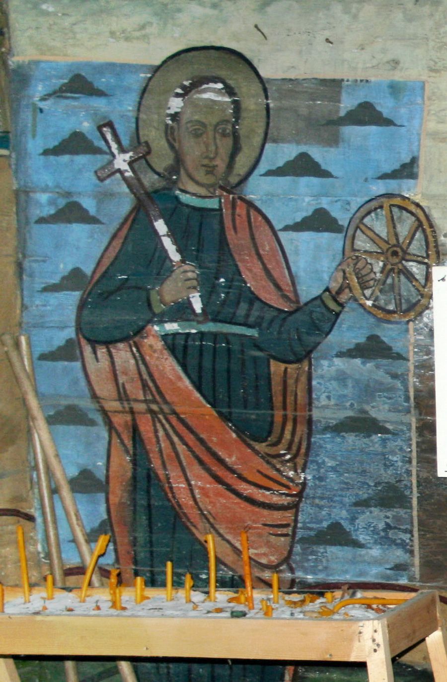 Свята Катерина. I пол. XVIII ст. ц. Святого Миколая, с. Середнє Водяне. - фото 161627