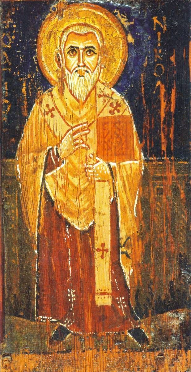 Одне з найдавніших зображень святого Миколая. Походить з монастиря святої Катерини на Синаї. VIII століття. - фото 162300