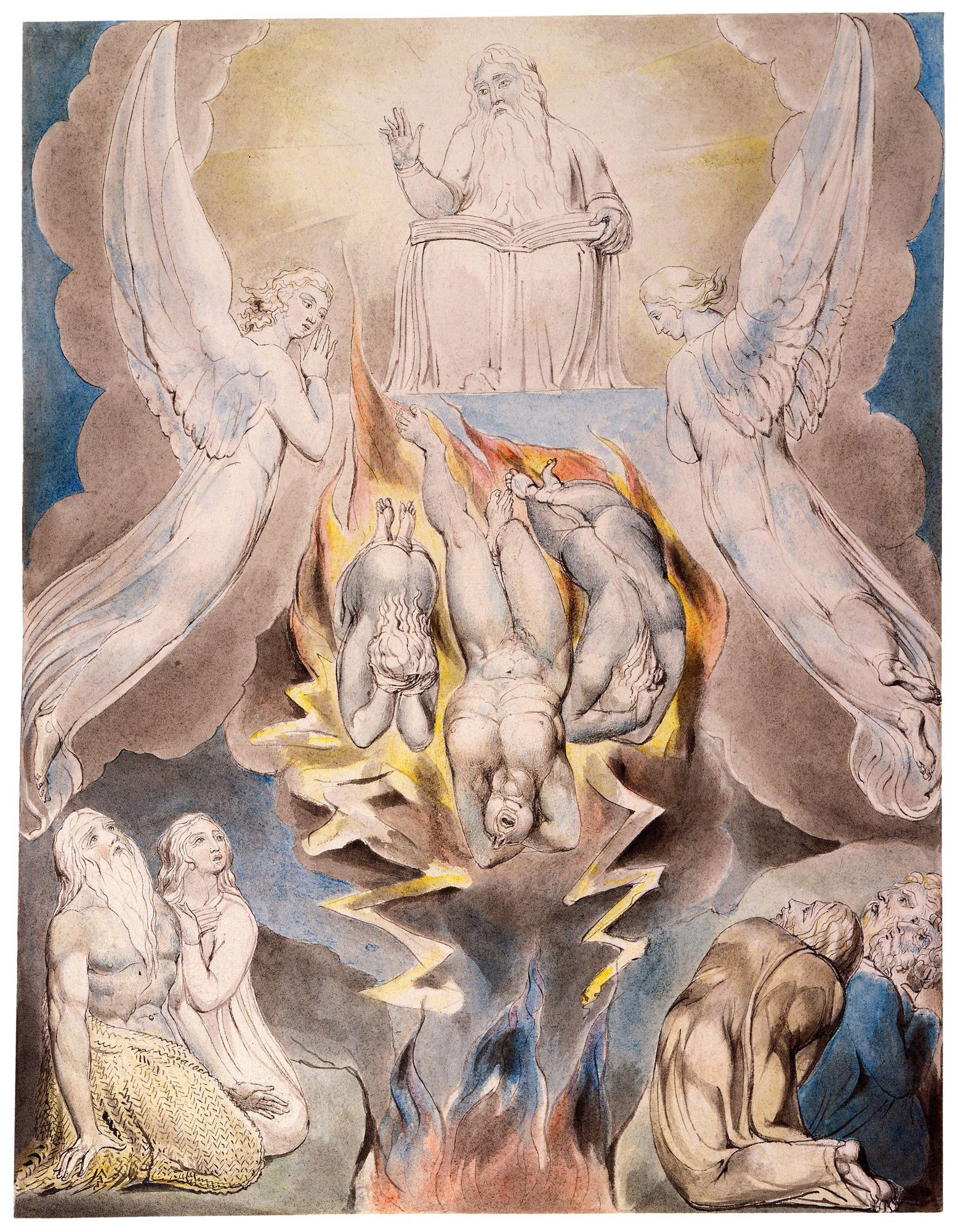 Падіння Сатани. Ілюстрація Вільяма Блейка до Книги Йова (36:17), 1805. The Morgan Library & Museum, Нью-Йорк. - 162741 Падіння Сатани. Ілюстрація Вільяма Блейка до Книги Йова (36:17), 1805. The Morgan Library & Museum, Нью-Йорк. - фото 162741