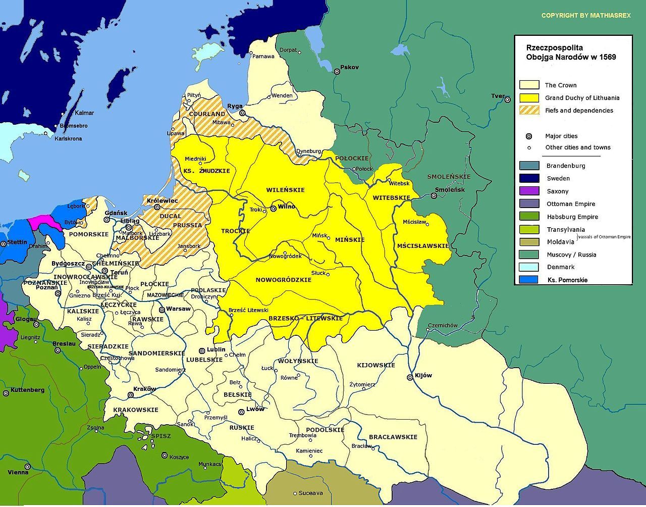 Територія новоутвореної Речі Посполитої, 1569 - 165908 Територія новоутвореної Речі Посполитої, 1569 - фото 165908