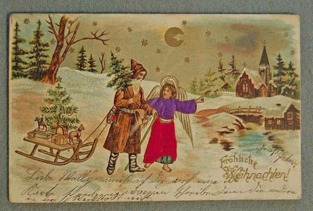 1900 рік, німецька різдвяна листівка - 166124 1900 рік, німецька різдвяна листівка - фото 166124