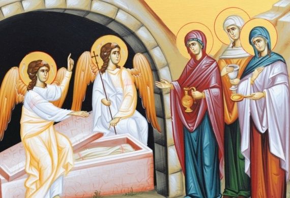 Зустріч мироносиць з ангелами біля Гробу Господнього - фото 169706