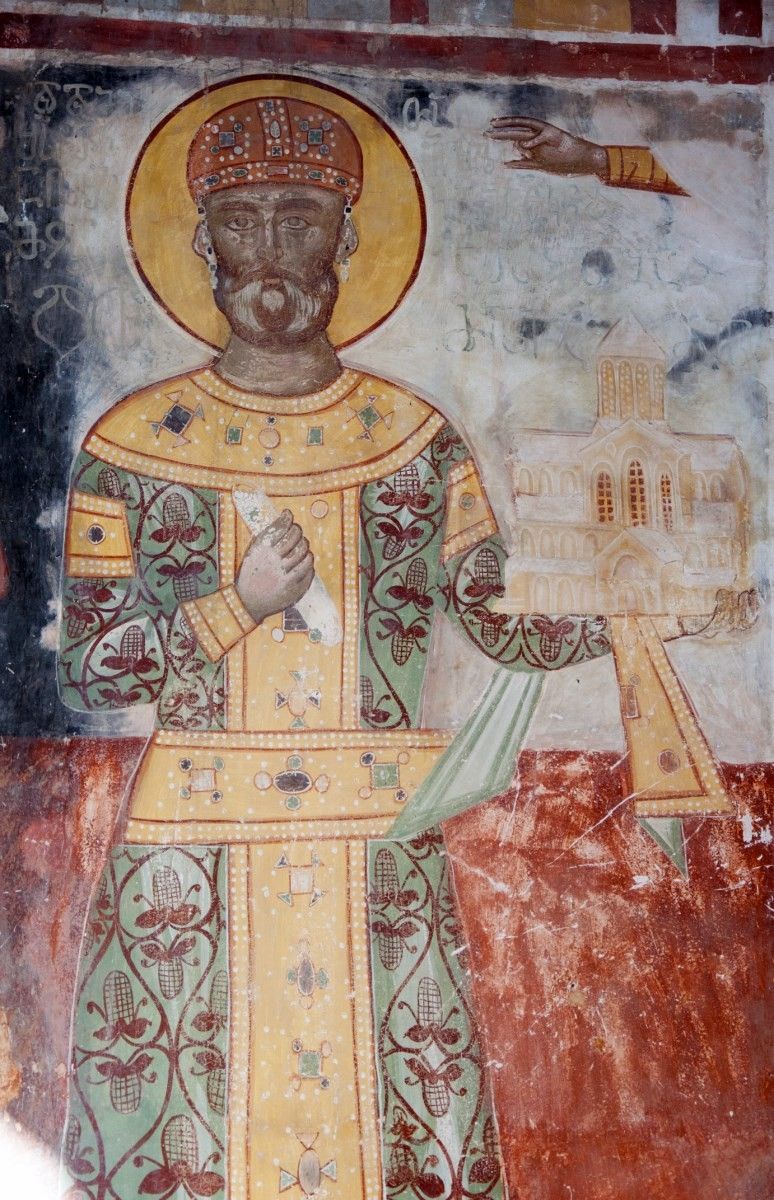 Цар Давид IV Будівничий. Фреска в монастирі Гелаті. XVI ст. - 170155 Цар Давид IV Будівничий. Фреска в монастирі Гелаті. XVI ст. - фото 170155